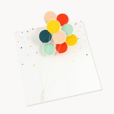 画像3: ネコポス対応【UP WITH PAPER】Hooray  "イェーイ・バルーン”　ゴールド箔押し　お祝いカード　ポップアップカード ギフト　20.3cm X 20.3cm (3)