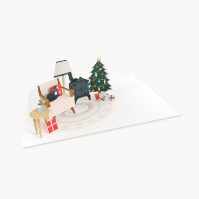 画像3: 【UP WITH PAPER】3D Winter Green House(merry & Bright ) クリスマスカード ポップアップカード 立体カード ギフト 12.7x15.2cm Design in USA ネコポス対応