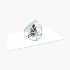 画像3: 【UP WITH PAPER】3D Winter Green House（merry & Bright ) クリスマスカード　ポップアップカード　立体カード ギフト　12.7x15.2cm　Design in USA ネコポス対応 (3)