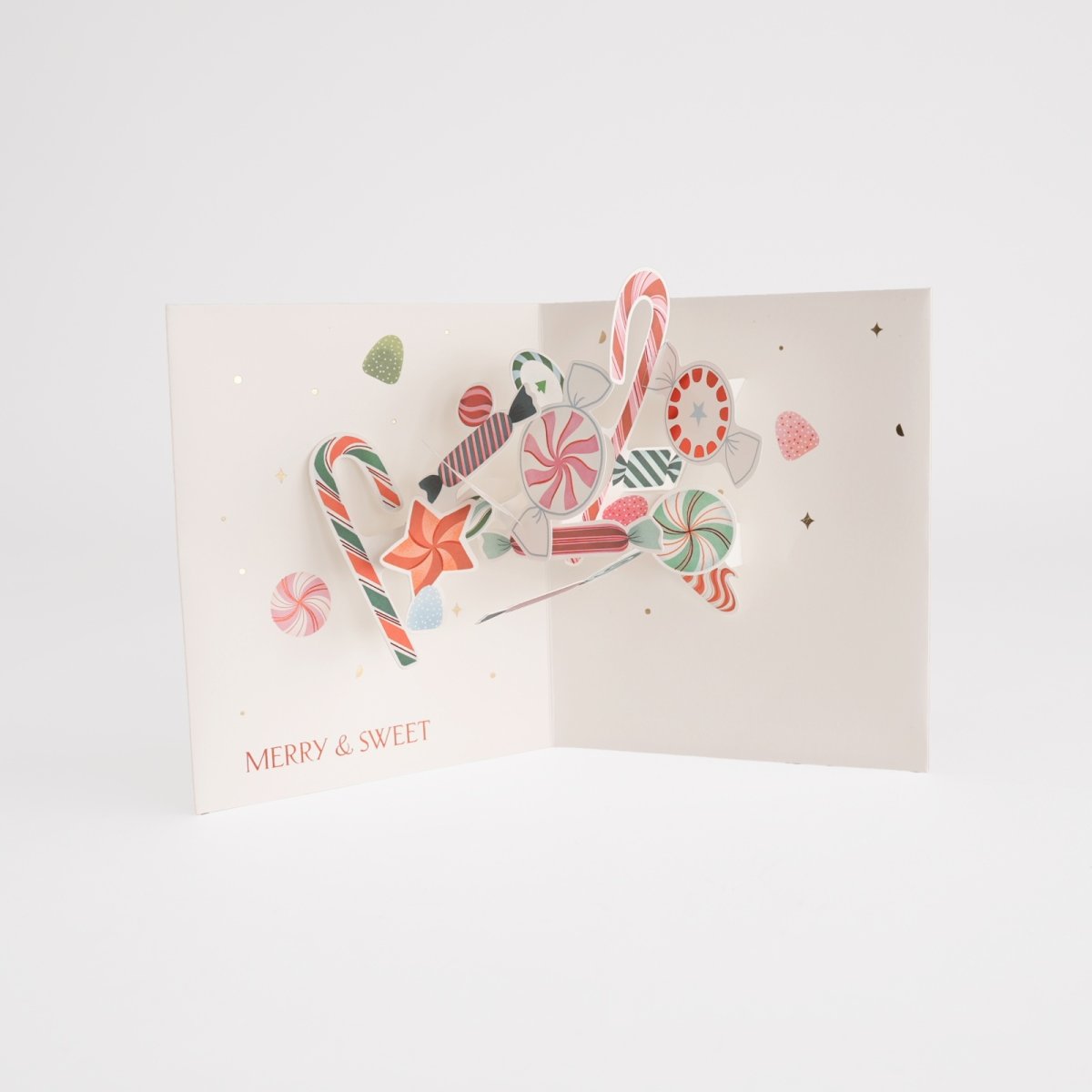 画像3: 【UP WITH PAPER】3D Candy  クリスマスキャンディー　（merry & Sweet) クリスマスカード　ポップアップカード　立体カード ギフト　Design in USA ネコポス対応 (3)