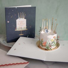 画像1: ネコポス対応【UP WITH PAPER】3D Birthday Cake  バースデーケーキ　 カード　お誕生日カード　ポップアップカード　立体カード ギフト　Design in USA (1)
