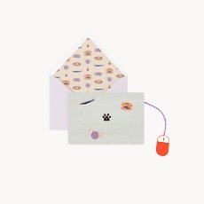 画像4: ネコポス対応【UP WITH PAPER】　Laptop Cat バースデーカード　お誕生日カード　ポップアップカード　立体カード ギフト　10.2 x 7cm Design in USA (4)