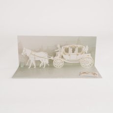 画像3: ネコポス対応【UP WITH PAPER】　3D Wedding Carriage 　結婚祝い　ポップアップカード　立体カード ギフト　23.5 x 9.5 x 9.5cm　Design in USA (3)