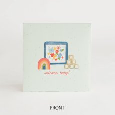 画像4: ネコポス対応【UP WITH PAPER】WELCOME BABY ウェルカムベビー　出産祝い　カード　ポップアップカード ギフト　13.5cm X 13.5cm　Design in USA (4)