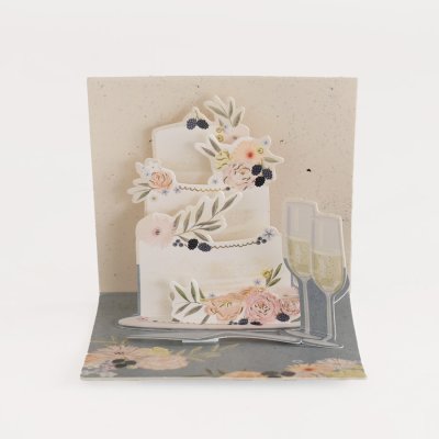 画像1: ネコポス対応【UP WITH PAPER】　3D Wedding Carriage 　結婚祝い　ポップアップカード　立体カード ギフト　23.5 x 9.5 x 9.5cm　Design in USA