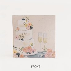 画像4: ネコポス対応【UP WITH PAPER】　3D Fondant Wedding Cake　ウェディングケーキ　ポップアップカード　立体カード ギフト　7.5x7.5x7.5cm (4)