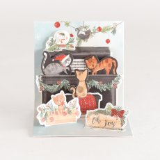 画像1: 【UP WITH PAPER】　3D Piano Cats　ピアノキャッツ　（Oh joy)  クリスマスカード　ポップアップカード　立体カード ギフト　7.5x7.5x7.5cm  Design in USA　ネコポス対応 (1)