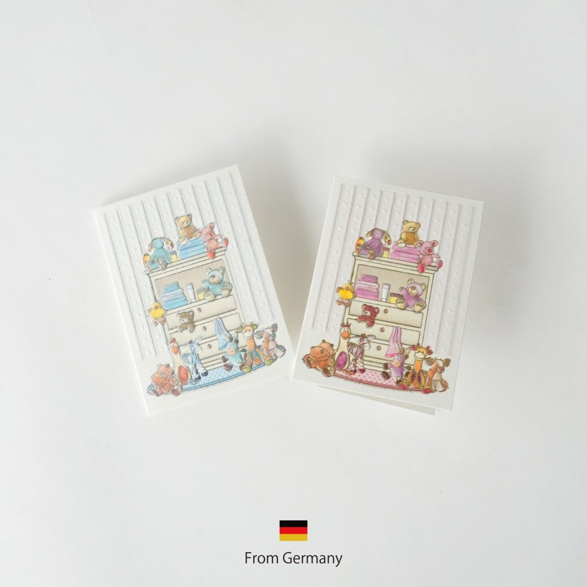 画像1: ネコポス対応【mac Classic】ベビーカード　S　出産祝い　メッセージカード　ヨーロッパ製　箔押し　Baby Boy Girl (1)