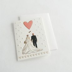 画像5: ネコポス対応【mac Classic】ウェディングカード　S　結婚祝い　メッセージカード　ヨーロッパ製　箔押し　新郎新婦 (5)