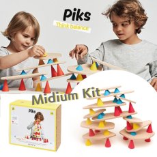 画像1: 【PLAY】piks ピクス　Midium ミディアムキット　44pc フランス発のバランスゲーム　知育玩具　関心力　集中力 (1)