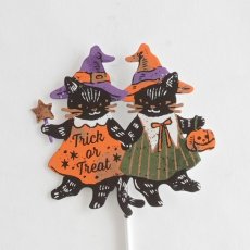 画像5: 【CORNAC】ハロウィンピック　スティック　約31cm　ブリキ製　ガーデンピック　インテリア オーナメント　黒猫　 (5)