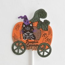 画像7: 【CORNAC】ハロウィンピック　スティック　約31cm　ブリキ製　ガーデンピック　インテリア オーナメント　黒猫　 (7)