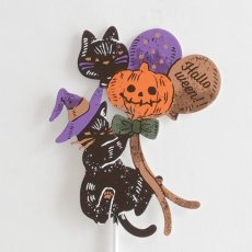 画像9: 【CORNAC】ハロウィンピック　スティック　約31cm　ブリキ製　ガーデンピック　インテリア オーナメント　黒猫　 (9)