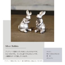 画像3: 【COVENT GARDEN】シルバーラビット　Tiny Silver Rabbit ウサギ　ポリレジン　アンティーク風 (3)