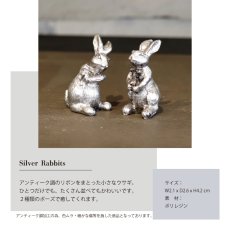 画像3: 【COVENT GARDEN】シルバーラビット　Tiny Silver Rabbit ウサギ　ポリレジン　アンティーク風　コベントガーデン (3)