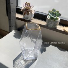 画像1: 【COVENT GARDEN】ヘイル　クリスタル　ベースS　Hail Crystal Vase ガラス　花瓶　ゴールド　コベントガーデン (1)