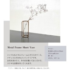 画像3: 【COVENT GARDEN】メタルフレームショートベース　ガラス　花瓶　Metal Frame Short Vase　コベントガーデン (3)