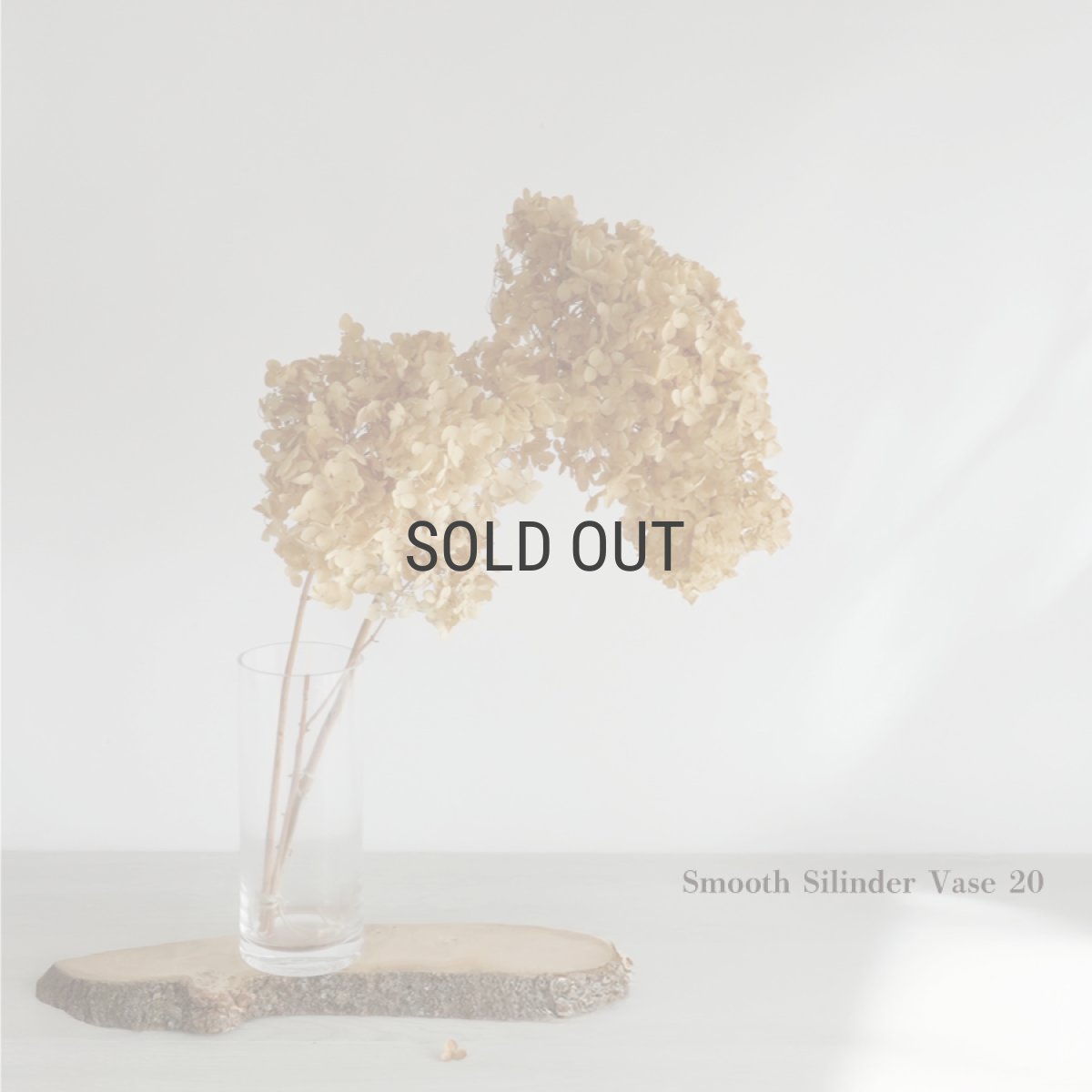 画像1: 【COVENT GARDEN】スムースシリンダーベース　H20cm  シンプル　ガラスの花瓶　コベントガーデン (1)