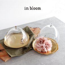 画像1: 【 Creer 】in bloom ガラスドームL　 ロココ　Rococo アイアン ゴールド　レトロ　ハンドメイド　インド製　クレエ　 (1)