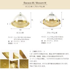 画像6: 【 Creer 】in bloom ガラスドームM　 ロココ　ブロッサム　Rococo Blossom アイアン ゴールド　レトロ　ハンドメイド　インド製　クレエ　 (6)