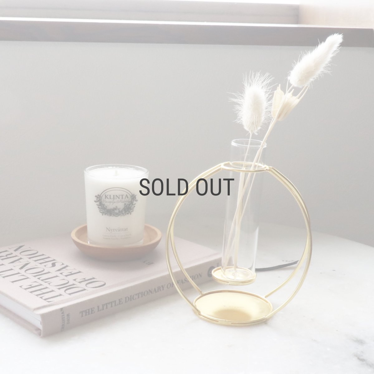 画像6: 【 Creer】in bloom ラウンドフラワーベースS　アイアン ゴールド　一輪挿し　レトロ　ハンドメイド　インド製　クレエ (6)