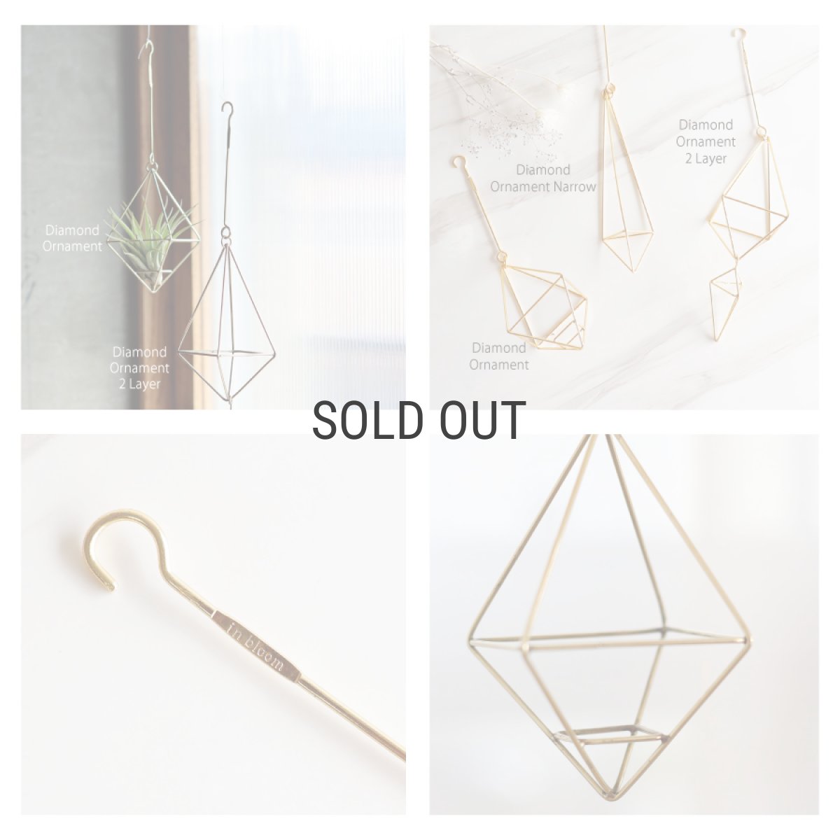 画像4: 【 Creer 】in bloom 　ダイヤオーナメント　ハンギング　オーナメント　インブルーム　ハンドメイド　インド製　クレエ　 (4)