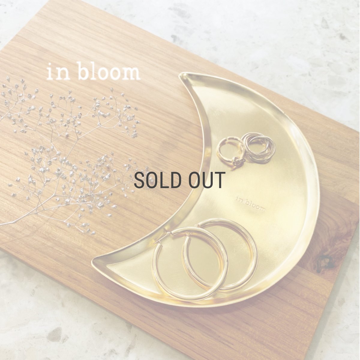 画像1: 【 Creer 】in bloom ムーントレイ　アイアン ゴールド　レトロ　ハンドメイド　インド製　クレエ (1)