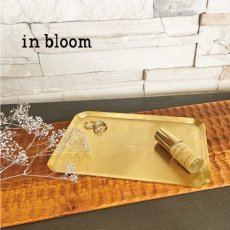 画像1: 【 Creer 】in bloom レクトトレイ　S　アイアン ゴールド　レトロ　ハンドメイド　インド製　クレエ　 (1)