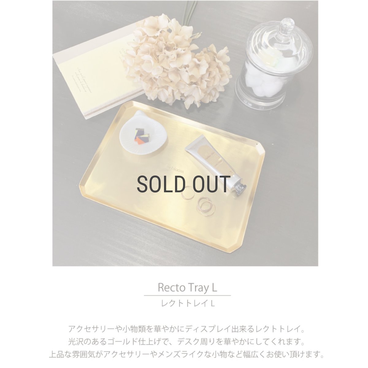 画像3: 【 Creer 】in bloom レクトトレイ　L　アイアン ゴールド　レトロ　ハンドメイド　インド製　クレエ　 (3)