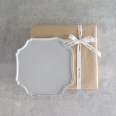 画像1: 【 Gift 】Des Pres Chouette デプレ　シュエット　プレートL24 　グレーホワイト　日本製　箱入り　デザインプレート (1)