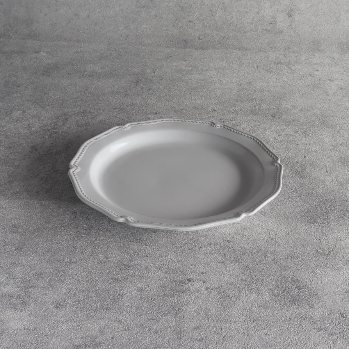 画像2: 【 Gift 】Elegan エレガン ディナープレート クラシカルプレート  黒土 グレイ 陶器 日本製 フィセル (2)