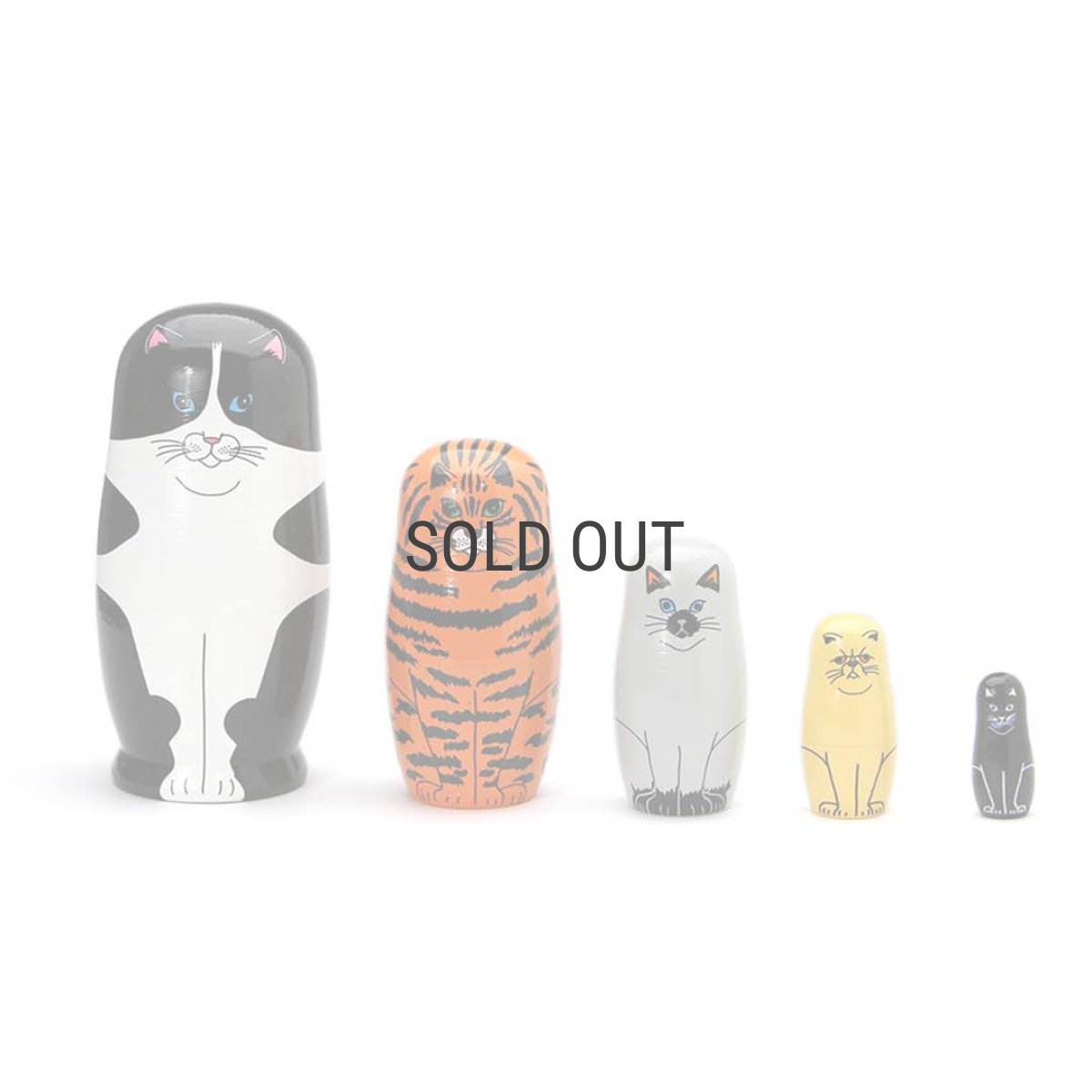 画像6: 【MIDORI KOMATSU】FELINE 5　フィーライン ファイブ　猫　マトリョーシュカ　ネコ　マトリョーシカ (6)