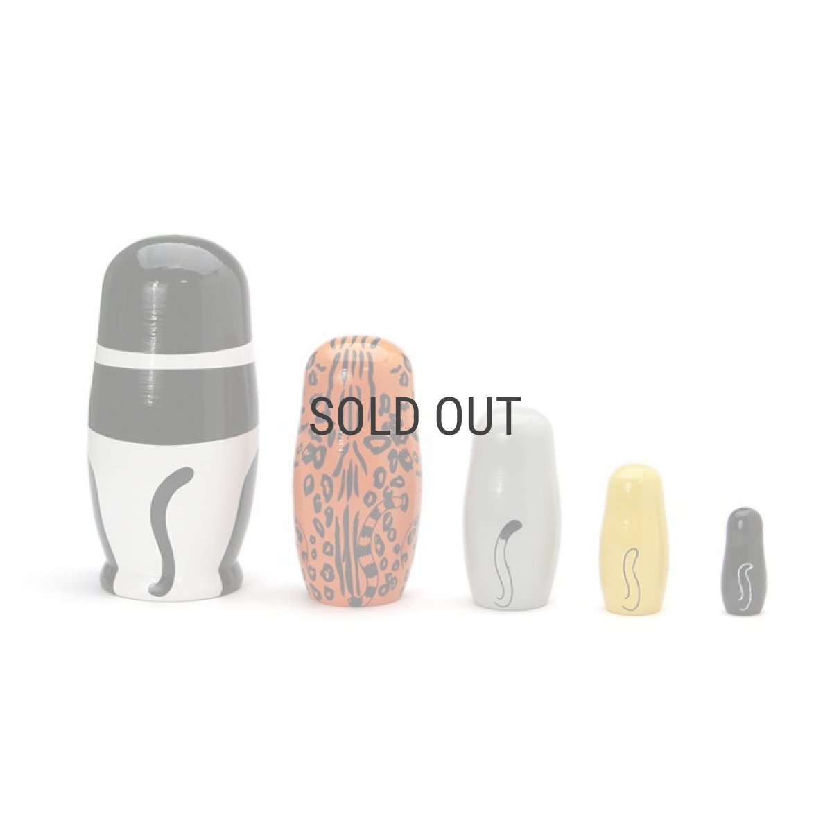 画像7: 【MIDORI KOMATSU】FELINE 5　フィーライン ファイブ　猫　マトリョーシュカ　ネコ　マトリョーシカ (7)