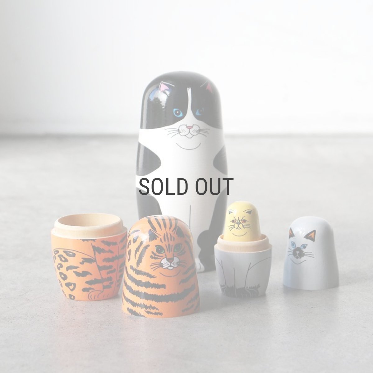 画像11: 【MIDORI KOMATSU】FELINE 5　フィーライン ファイブ　猫　マトリョーシュカ　ネコ　マトリョーシカ (11)
