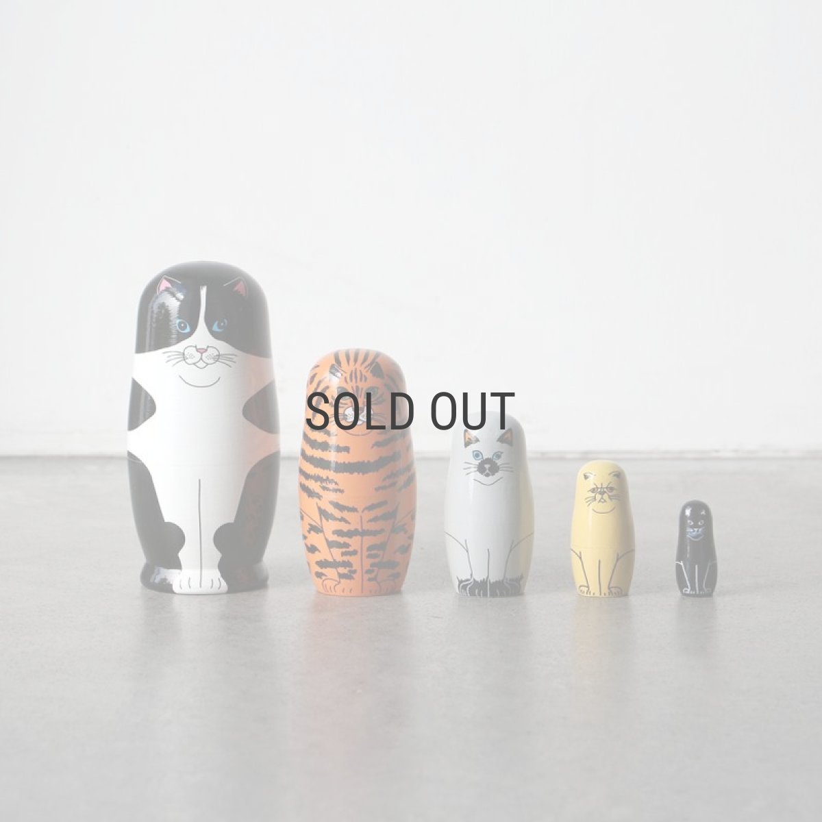 画像13: 【MIDORI KOMATSU】FELINE 5　フィーライン ファイブ　猫　マトリョーシュカ　ネコ　マトリョーシカ (13)