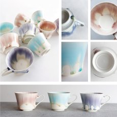 画像6: 【藤内　紗恵子】 作家　Saeko Fujiuchi  マグカップ カップ　ガラス釉 　磁器　手作り　陶芸家 (6)
