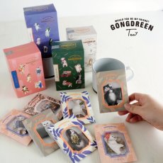 画像1: 【GONGDREEN】ゴンドリーン　タグ付きティーバッグ　イヌ（アールグレイ）、ネコ（ハイビスカスブラックティー）、ウサギ（ルイボス）、音楽ネコ（韓国茶）　6袋入り　紅茶　癒しのギフト (1)