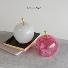 画像3: 【 LUMO 】 Apple Lamp　アップルランプ　ガラス製（ホワイト・レッド）コードレス 電池式 (3)
