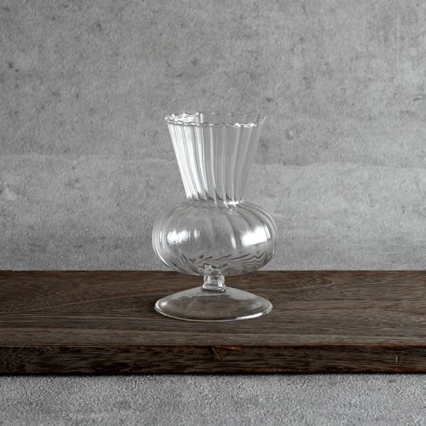welms】Wavey Lin Vase S リンベース H132mm ガラス フラワーベース