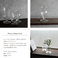 画像3: 【welms】Wavey Ihana Vase S  イハナベース　H150mm 　ガラス　フラワーベース　花瓶　ウェルムズ (3)