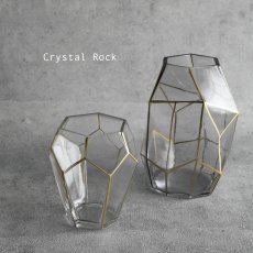 画像1: 【welms】Crystal Rock    クリスタルロック　グレー　クリア　H220mm　H150mm  ダイカット　ガラス　花瓶　ウェルムズ (1)