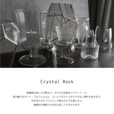 画像2: 【welms】Crystal Rock    クリスタルロック　グレー　クリア　H220mm　H150mm  ダイカット　ガラス　花瓶　ウェルムズ (2)