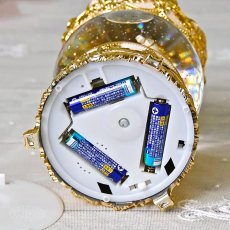 画像7: 【 HM 】リキッドLED　スノードーム　カルーセル　ゴールド　H21cm　メリーゴーランド (7)
