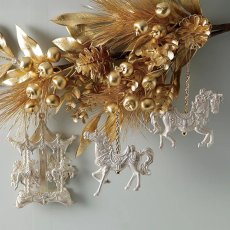 画像9: 【HM】アンティーク ホワイト カルーセル オーナメント H16cm (9)
