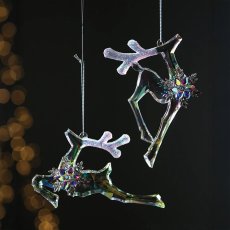 画像2: 【HM】アクリルジュエルディア　オーナメント　スタンディング/14cm　ジャンピング/8cm　クリスマス　トナカイ　 (2)
