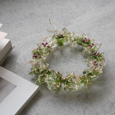 画像1: 【 HM 】クリアミニリース　アクリル　グリーン　φ13cm クリスマスリース (1)