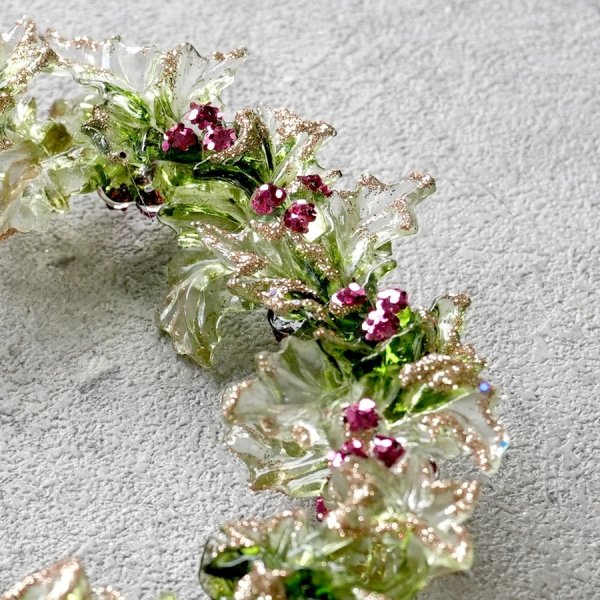 造花♪クリスマスリース♪ HM 】クリアミニリース アクリル グリーン φ13cm クリスマスリース