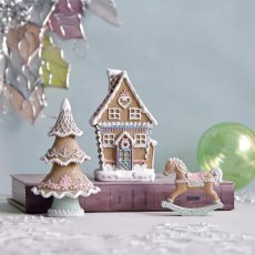 画像9: 【 HM 】ジンジャーブレッド オブジェ 3セット お菓子のお家 ツリー 木馬 ginger bread (9)