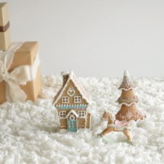 画像1: 【 HM 】ジンジャーブレッド オブジェ 3セット お菓子のお家 ツリー 木馬 ginger bread (1)