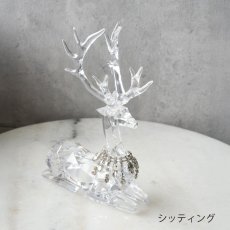画像6: 【HM】アクリルトナカイ　ジュエルネックレス　スタンディング / H27cm　シッティング / H20cm (6)